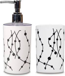 shenron Liquid Soap Dispenser and Toothbrush Holder, Bathroom and Kitchen Accessories 250 ml Liquid, Soap, Shampoo, Conditioner, Lotion Dispenser