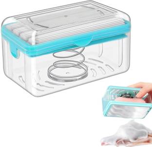 Roscoe 2-In-1 Portable Laundry Rolling Soap Box Soap Bar Dispenser With Rubber Roller 500 ml Soap Dispenser