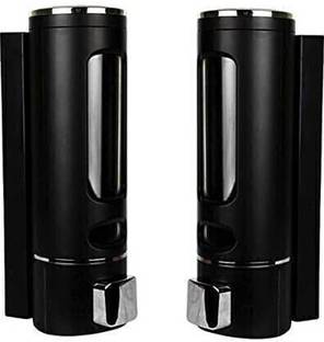 ROSSIL BLACK SOAP DISPENSER (PACK OF 2) 400 ml Conditioner, Gel, Foam, Liquid, Lotion, Shampoo, Soap Dispenser