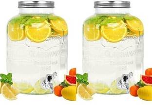 PKMSHO (pack of 2) juice container Mason Jar Water Pitcher & Beer jar 5 L Liquid Dispenser