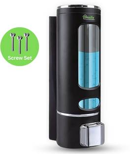 HOMIFY BLACK LIQUID SOAP DISPENSER [HEAVYDUTY][BATHROOM ACESSORY] WASH BASIN & KITCHEN 400 ml Soap, Shampoo, Sanitizer Stand, Lotion, Liquid, Gel, Foam, Conditioner Dispenser