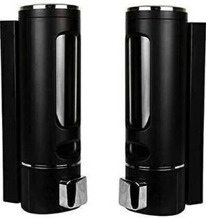 ROSSIL BLACK SOAP DISPENSER (PACK OF 2) 400 ml Conditioner, Gel, Liquid, Lotion, Shampoo, Soap Dispenser
