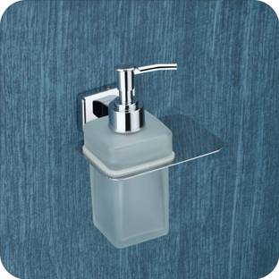 Easyhome Furnish Glass Liquid Soap dispenser bottle for bathroom/Handwash Dispenser for washbasin 300 ml Liquid, Gel, Conditioner, Soap, Sanitizer Stand, Shampoo Dispenser