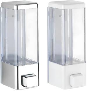 KURIC Wall Mount Soap Shampoo Dispenser for Bathroom Basin & Kitchen Sinks, 350ml x 2- 700 ml Liquid, Conditioner, Gel, Sanitizer Stand, Shampoo, Lotion, Soap Dispenser