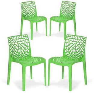 COMFORT Creation Web Plastic Chair| Armless Chair for Dining Room Set, Cafe and Restaurents Plastic Living Room Chair