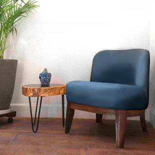 Timberly Single Sofa Chair with Cushion PU Leather, 1 Seater Sofa, Cushioned Lounge Chair Solid Wood Living Room Chair