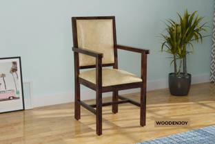 WOODENJOY Sheesham Wood Chair with Cushion/Wooden Chair for Livingroom/Home/Bedroom Solid Wood Living Room Chair
