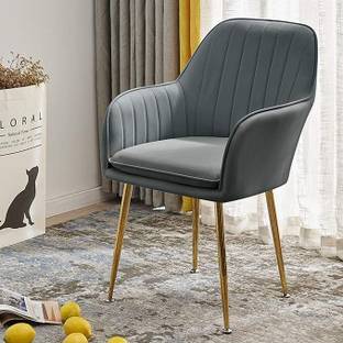 Roxigo Velvet Dining Chairs, Cushion Seat Chair for Living Room Bedroom Restaurant Fabric Dining Chair