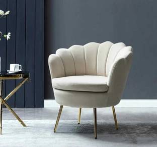 wooden luxury Barrel Chair Foldable Legs Single Chair Metal Living Room Chair