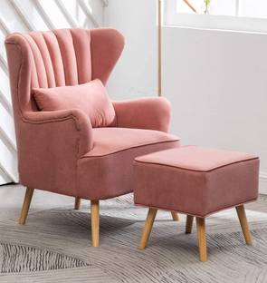 LKBS ART Living Room Chair (Pink) Wing Chair,Bedroom High Back Arm Rest Chair Foam Living Room Chair
