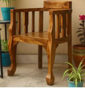 LIFE WOOD Life Wood Solid Sheesham Wood Arm Chair Solid Wood Living Room Chair