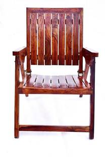 FURNISQUARE Solid Sheesham Wood Arm Chair for Living Room | Armchair for Outdoor Solid Wood Living Room Chair