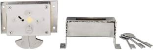 HARRISON H 0597 Center Shutter Lock 3 Keys Heavy Padlock