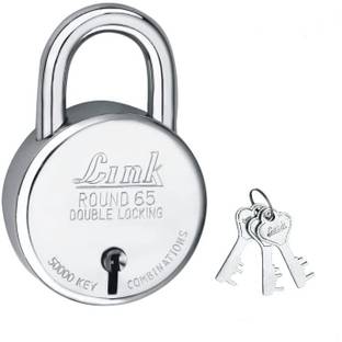 LINK LOCK LINK 65mm New Round | 3 Keys | Hardened Shakle | -Tech 3 Keys | Padlock