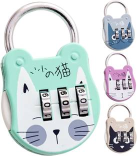 GVJ TRADERS 3 Digit Combinations Padlock | Mini Zinc Alloy Resettable | Lock Combination Lock