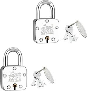 Link Atoot 45mm Lock|Double Locking| Hardened Shackle|Brass Levers (Pack 2) Padlock
