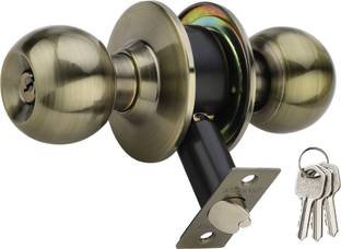 Met Craft Stainless Steel Cylindrical Latch Door Lock With 3 Simple Keys Lock
