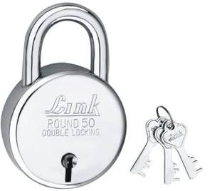 Link New Round 50mm | Steel Body | Iron Lever | Made In India | 2 yrs Warranty Padlock