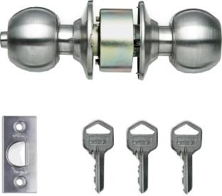 Godrej Cylindrical Lock Premium Stainless Steel Finish Lock