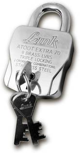 Link atoot extra heavy 70mm 9 brass levers triple locking (3 keys) Padlock
