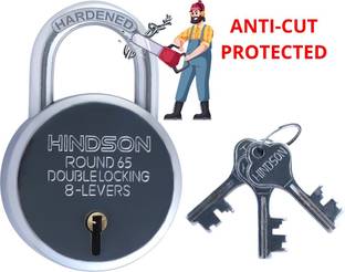 HINDSON lock and key door lock round 65mm locks for home, gate ,shutter Lock