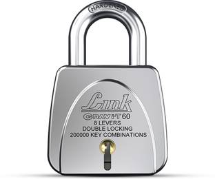 Link Gravi-T 60mm Padlock | Lock For Door, office, Shop | Hardened Shackle Steel Body Padlock