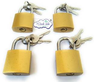 7 CLOUDS INDIA Pack of 4 Padlock and key for daily use Padlock