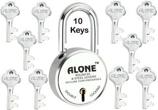 alone Special Round 65mm Lock for Home Gate Shop & Shutter, Double Locking 10 Keys Padlock
