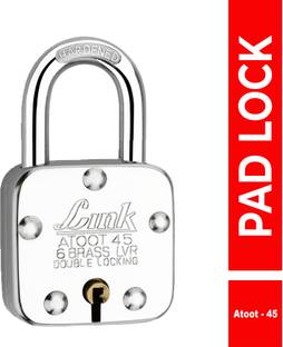 Link Atoot 45mm Lock | Steel Body | Hardened Shackle | Brass Lever| Made in India Padlock