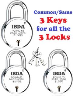 IBDA 3 lock with same key | Double Locking | 8 Levers' Technology | Rivetless Steel Padlock