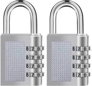 Techtest Combination 4 Digit Number Travel Luggage Password Lock For Home Office Gym School Padlock