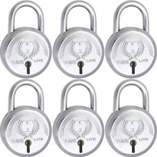 HARRISONLOCK T-26 LITE/BCP-0532_PK 5 Steel 5 Levers Padlock with 3 Keys (Pack of 6) Padlock