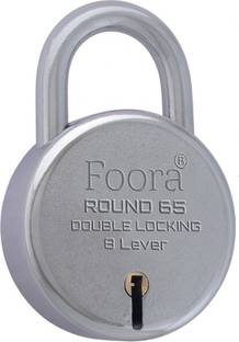 Foora Round 65mm padlock and 1 key chain Double locking Apartment hostel (with 3 Keys) Padlock