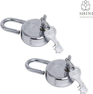 SHINI LIFESTYLE Tala Chabi Lock and Key Security Home safety Padlock with 3 keys 40mm 2pc Lock