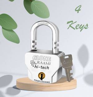 Fithome Alone Raami Atoot 70MM Lock for Home Gate Shop Shutter Door, 4 Locking Feature, Padlock