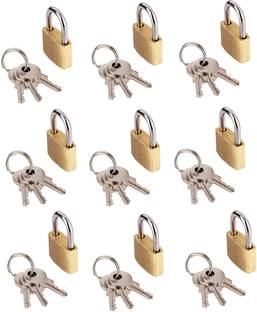 TOOLBUX Small Locks with Keys, Mini Padlocks for Luggage, Backpacks, 9 Pcs Lock