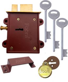 Foora Entry door lock interlock 2 in 1 with towerbolt Operated Both Side,1 tower bolt Lock