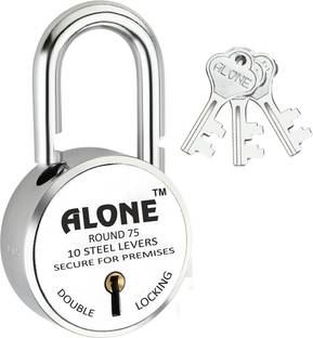 Fithome Alone Round 75mm Lock for Home Link Gate Shop Shutter, D/L 3 Keys (pack of 1) Padlock