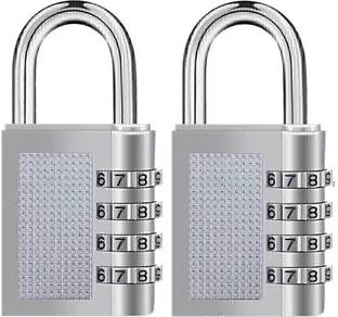 Techtest Combination 4 Digit Number Travel Luggage Password Lock For Home Office Gym School Padlock