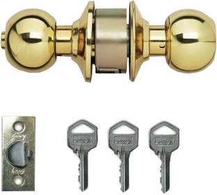 गोदरेज Cylindrical Premium Brass Finish ताला