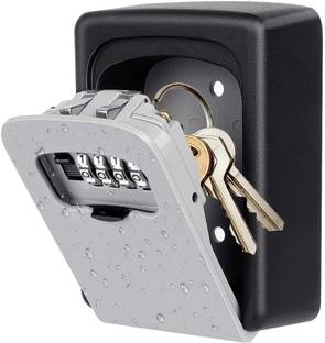 divinezon 4-Digit Combination Wall Mounted Key Storage Lock Box Combination Lock