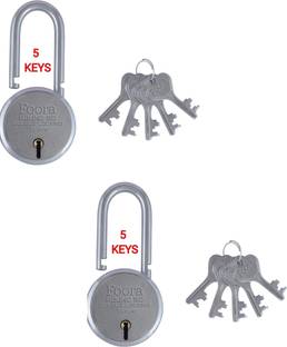 Foora Round 50 LS with 5 Keys, Extra Long Shackle, Double Locking, 7 Lever ( PK-2 ) Padlock