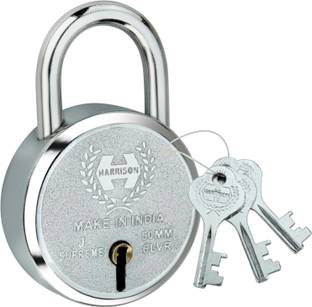 HARRISONLOCK Round Padlock 50mm 6 Lever With 3 Keys J-SUPREME-0656/ Mild Steel Material Padlock