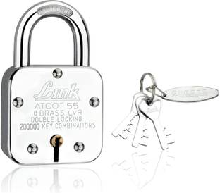LINK LOCK LINK 55MM ATOOT | Hardened Shakle | 3 Keys | 8 Brass Lever | Padlock