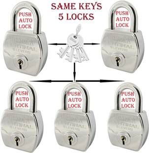 IBDA same key lock | 5 lock with common key |multiple lock with single key|steel body Padlock