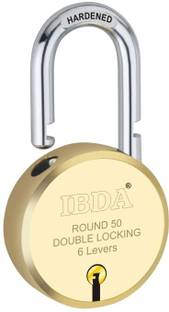 IBDA small lock | Double Locking | 6 Levers' Technology | Rivetless Steel Body Padlock