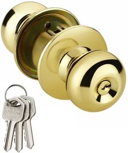 Met Craft Stainless Steel Cylindrical Latch Door Lock With 3 Simple Keys Lock