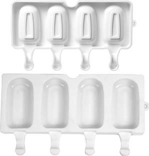 KARP 4 Cavities Oval Cakesicles Molds Set of 2 Lollipop Stick
