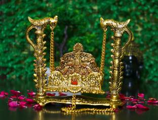 RCS Crafts Metal Krishna ,Laddu Gopal , For Home And Office size for 1no. Jhula