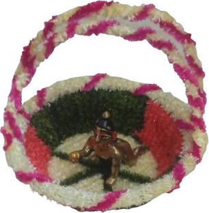 SHYAM Laddu Gopal Special woolen Basket [Any one Random Size (4 to 6) Jhula